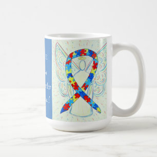 Rett's Disorder Puzzle Awareness Ribbon Angel Mug
