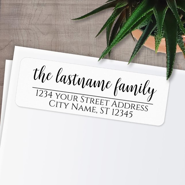 Return Address and Name - Nightstar Script (Personalized Return Address Labels)