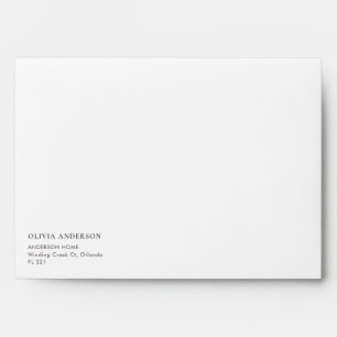 Return Address Black Script Calligraphy Graduation Envelope