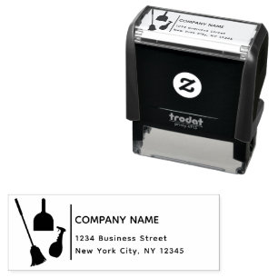 Return Address Business Cleaning Services Maid Self-inking Stamp