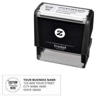 Return Address Business Logo Modern  Self-inking Stamp