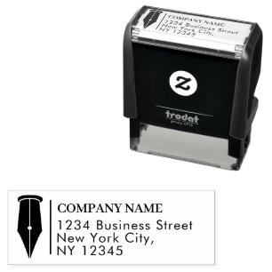 Return Address Business Notary Agent Pen Logo Self-inking Stamp