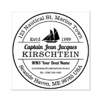 Return Address Captain Boat Yacht Nautical Marine