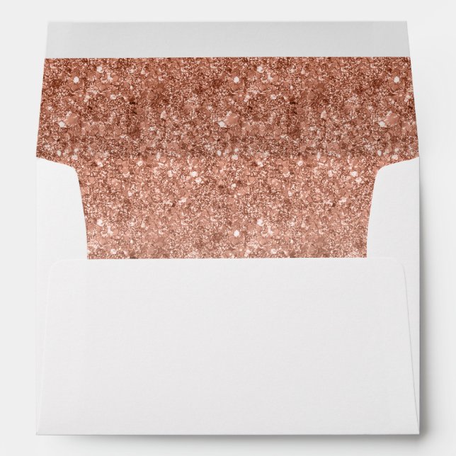 Return Address, Celebrate Rose Glitter Rectangle E Envelope (Back (Bottom))
