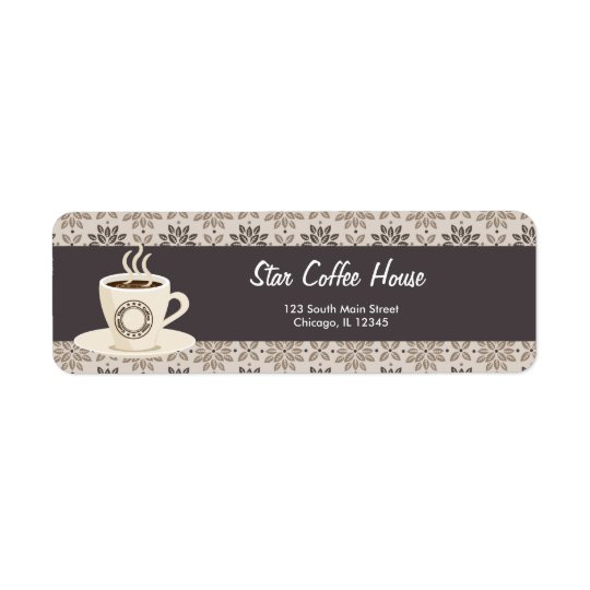 Return Address Coffee House Return Address Label