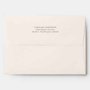 Return Address Cream Chartreuse Lined Personalised Envelope