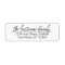 Return Address Custom Family Name Isabella Script