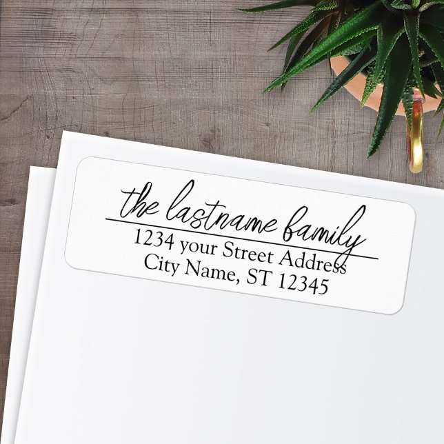 Return Address Custom Family Name Isabella Script (Creator Uploaded)