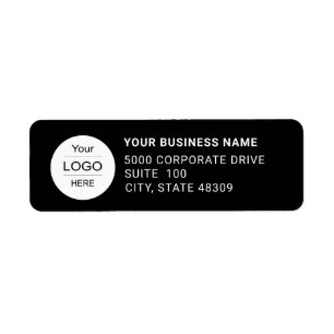 Return Address Custom Logo Black and White
