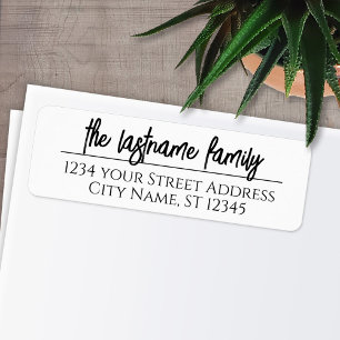 Return Address Custom Name - Lucky Fashion Script