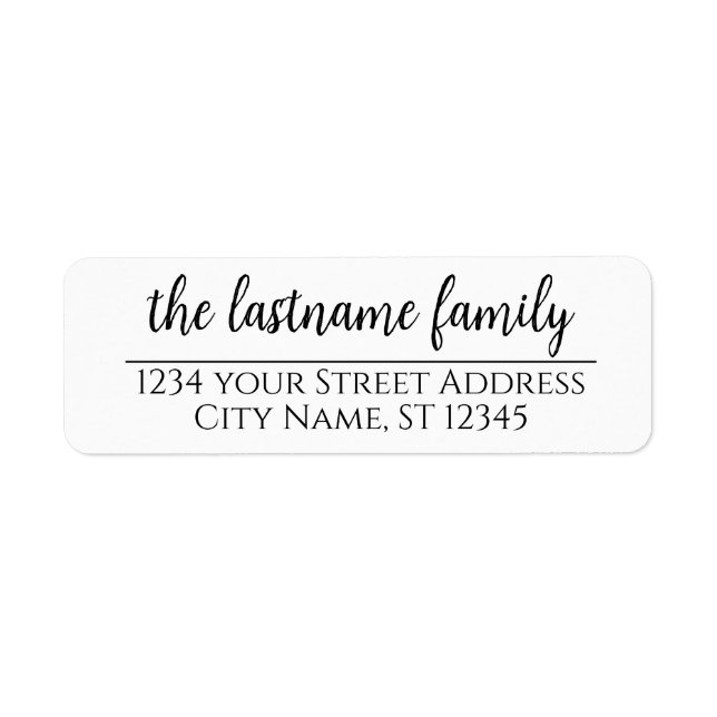 Return Address Custom Name - Madeline Script (Front)