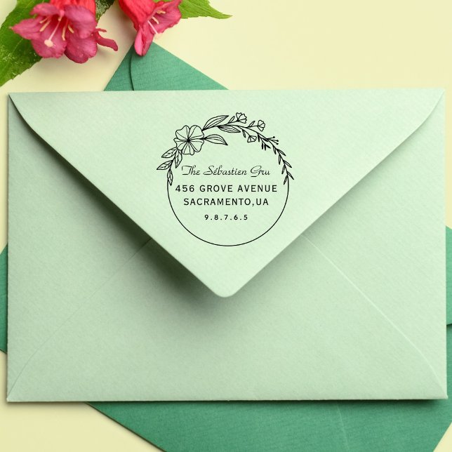 Return Address Custom Script Family Self-inking Stamp (Creator Uploaded)