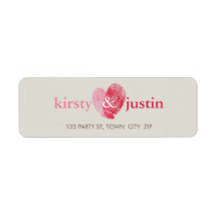 RETURN ADDRESS cute fingerprint heart couple love