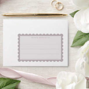 RETURN ADDRESS cute scallop edge mushroom edge Envelope