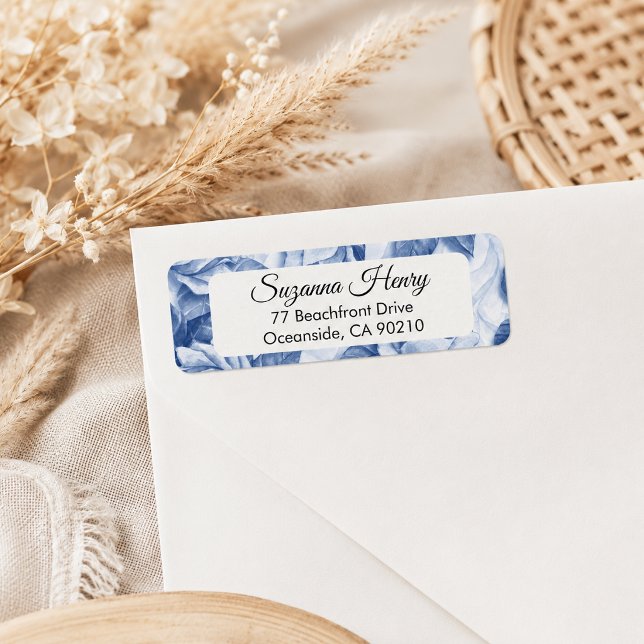 Return address _elegant handwriting BLUE ROSES (Creator Uploaded)