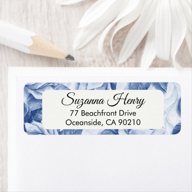 Return address _elegant handwriting BLUE ROSES (Insitu)