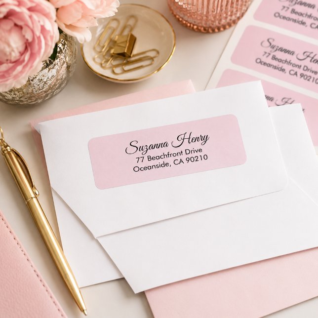Return address _elegant handwriting blush pink (Creator Uploaded)
