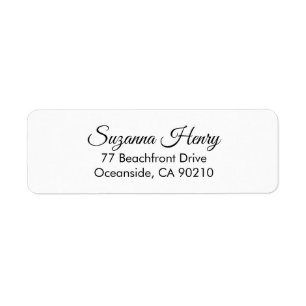 Return address _elegant handwriting return address
