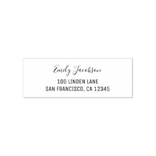 Return Address   Elegant Modern Calligraphy Script Self-inking Stamp
