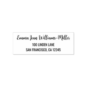 Return Address Elegant Modern Calligraphy Script Self-inking Stamp