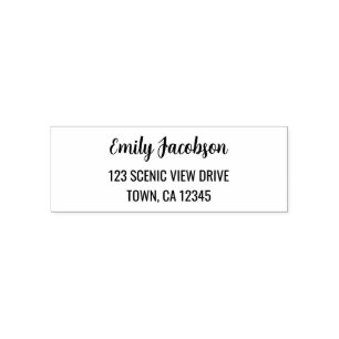 Return Address   Elegant Modern Calligraphy Script Self-inking Stamp