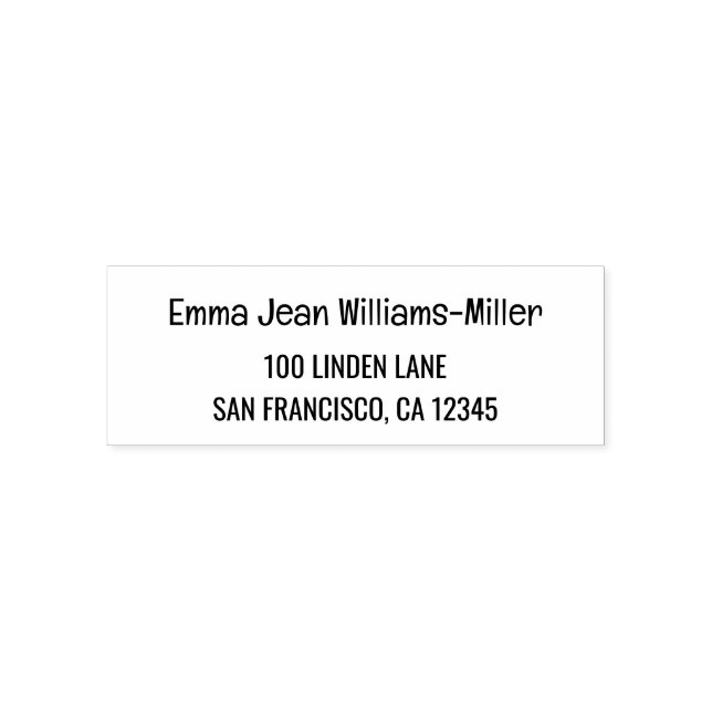  Return Address Elegant Modern Clean Script Self-inking Stamp (Design)