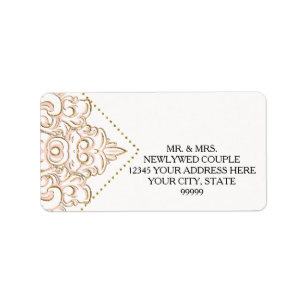 Return Address Elegant Romantic Weddings Lace Label