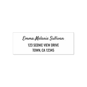 Return Address Elegant Stylish Calligraphy Script Self-inking Stamp