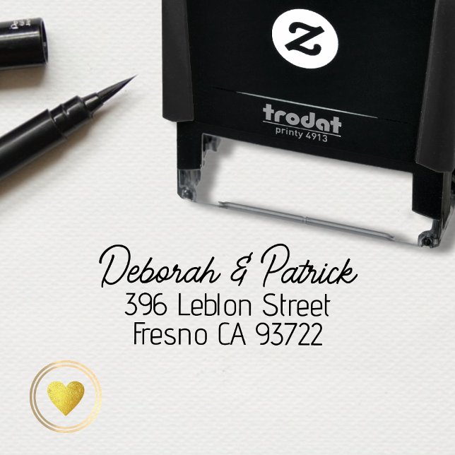 Return Address Elegantly Script Name Written Self-inking Stamp (Creator Uploaded)