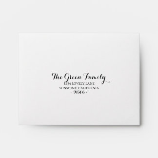 Return Address Envelope for RSVP