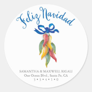 Return Address Envelope Seal Sticker Chilli Pepper