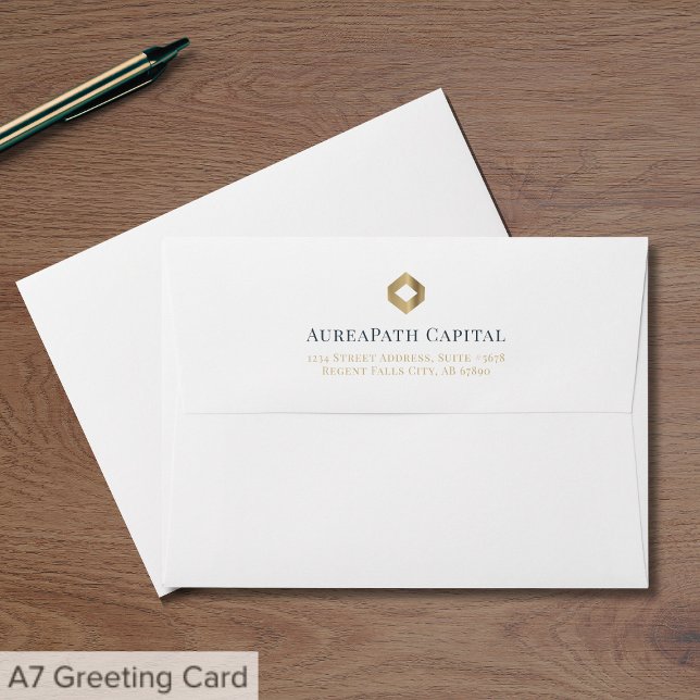 Return Address Envelope with Gold Diamond Logo (Creator Uploaded)