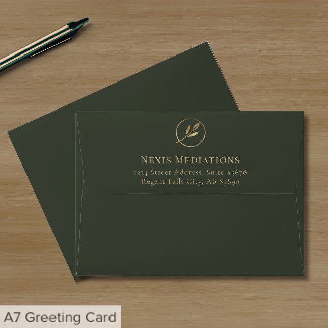 Return Address Envelope with Gold Leaf Logo (Creator Uploaded)
