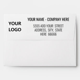 Return Address Envelope with Your Name and Logo