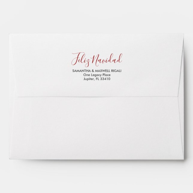 Return Address Envelopes Berry Red (Back (Top Flap))