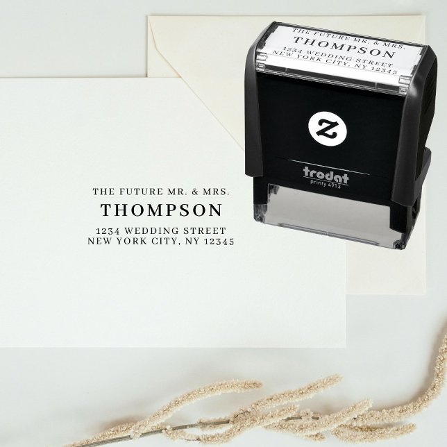 Return Address Future Mr. Mrs. Wedding Self-inking Stamp (Return Address Future Mr. Mrs. Wedding Self-inking Stamp)