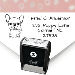 Return Address Ink Stamp for French Bulldog Lovers<br><div class="desc">Express your love for French Bulldog while adding a personalised touch to your mail with our self-inking return address stamp. This adorable stamp showcases a cute Frenchie cartoon and allows you to customise it with your name and address in a charming casual handwriting style. Perfect for dog lovers and a...</div>