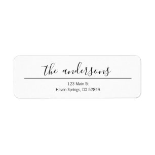 Return Address Label