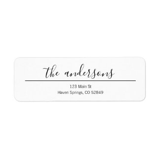 Return Address Label
