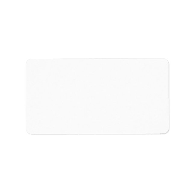 Return Address Label (Front)