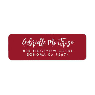 Return Address Label