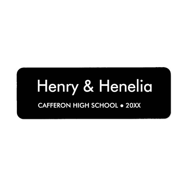 Return Address Label (Front)