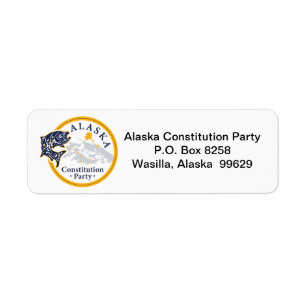 Return Address Label, Alaska Constitution Party