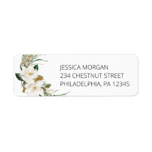 Return Address Label Bohemian Wreath
