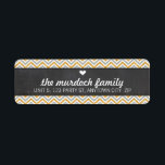 RETURN ADDRESS LABEL chevron glitter stripe gold<br><div class="desc">Setup as a template it is simple for you to add your own details, or hit the customise button and you can add or change text, fonts, sizes etc> TIP :: 1. To resize / reposition the image/photo hit the "Customise It" button. 2. You can also change the fonts and...</div>