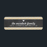 RETURN ADDRESS LABEL chevron glitter stripe gold<br><div class="desc">Setup as a template it is simple for you to add your own details, or hit the customise button and you can add or change text, fonts, sizes etc> TIP :: 1. To resize / reposition the image/photo hit the "Customise It" button. 2. You can also change the fonts and...</div>
