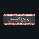 RETURN ADDRESS LABEL chevron glitter stripe red<br><div class="desc">Setup as a template it is simple for you to add your own details, or hit the customise button and you can add or change text, fonts, sizes etc> TIP :: 1. To resize / reposition the image/photo hit the "Customise It" button. 2. You can also change the fonts and...</div>