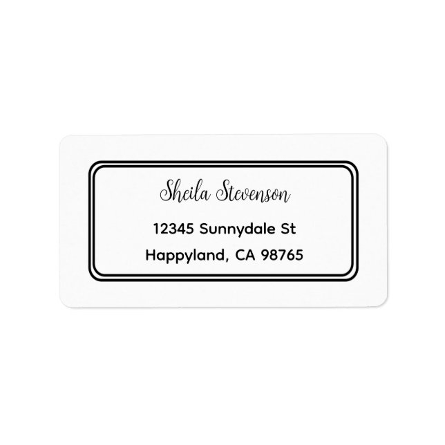Return Address Label, Custom Address Stickers (Front)