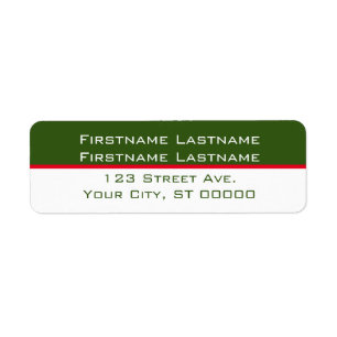 Return Address Label For a Couple With Two Names