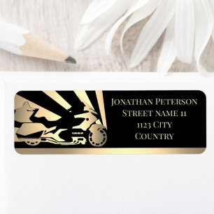 Return Address Label for motorbikers motorcycle 